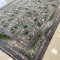 فرش ماشینی 1200 شانه الماس طرح مدرن طوسی سبز|فرش|قم, هفت تیر|دیوار