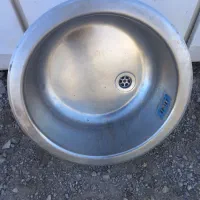 سینک  توکار  تک قلو گرد  در حد نو ۴۵ در ۴۵ سانت