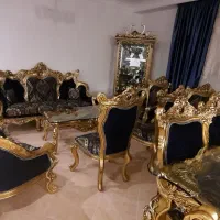 مبل استیل طلایی با چک صیادی