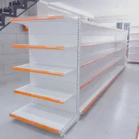 قفسه فروشگاه دوطرفه ایستاده سفید|فروشگاه و مغازه|رشت, منظریه|دیوار