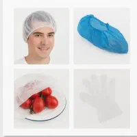 یکبارمصرف هتلی (کلاه آکاردئوی-دستکش)