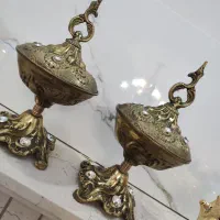 دوعدد قندان برنجی