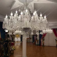 یک جفت لوستر سقفی برنز و۳عددلوستر کریستال