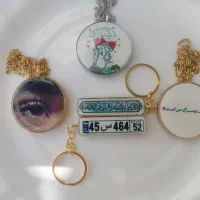 دست سازه های رزینی باعکس شخصی و موی یارپلاک ماشین