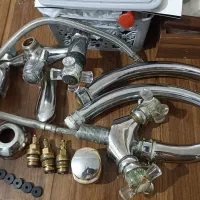 دو عدد شیر حمام و ظرفشو سالم باسه مغزی نو