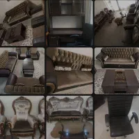 مبلمان استیل راحتی/میز تحریر کامپیوتر/صندلی چرخدار