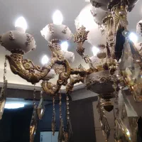 لوستر چینی برنزمدل پانیزدوازده شعله|لوستر و چراغ آویز|تبریز, |دیوار