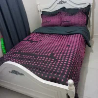 سرویس خواب یک و نیم نفره تت خواب چوبی دخترونه