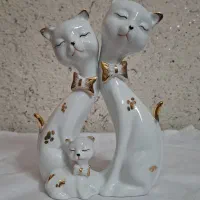 مجسمه گربه خانواده چینی