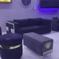 مبل 12 نفره سه عدد پاف پرده و 2 عدد تابلو چستر