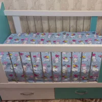 تخت گهواری کودک با تشک رویال|تخت و سرویس خواب|آستارا, |دیوار