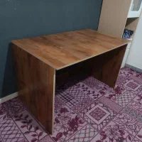میز کامپیوتر و مطالعه MDF طرح چوب قهوه‌ای