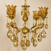 عسل برنجی ۴ شاخه نقلی کوچک شیک چشمگیر