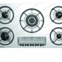 گاز رومیزی شیشه پنج شعله ترموکوپل دار استاندارد