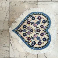 فرش دستباف کوچک نایین طرح قلب