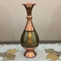 گلدان مسی خاتم کاری شده کار قربانیان