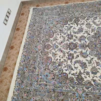 جفت فرش ۴۲ خانه دستبافت گل ابریشم (۶متری)کاشان|فرش|تهران, فلسطین (میدان انقلاب)|دیوار