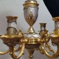 لوستر 6شاخه اب طلا قدیمی وزن حدود 6کیلو