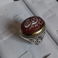 انگشتر نقره عقیق یمانی کهنه دستساز عباسی