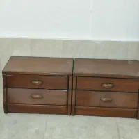 تخت دو نفره تمام چوب  با پاتختی|تخت و سرویس خواب|ساوه, |دیوار