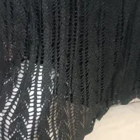 دامن مشکی ابریشم قلاب بافی زیبا