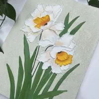 تابلو نقاشی گل نرگس برجسته|تابلو، نقاشی، عکس|بابل, |دیوار