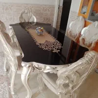 میز غذاخوری فایبرگلاس ۶نفره