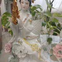 ۲ عدد مجسمه زن چینی اصل و آنتیک