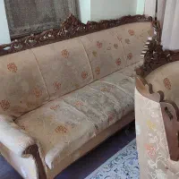 یک دست مبل 8 نفره، با چوب گردو