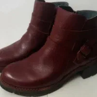نیم بوت چرم زنانه