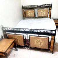 تخت خواب فلزی ، ۲تا عسلی ، دوشک پشم شیشه