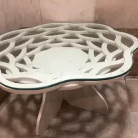 میز جلو مبلی سالم باشیشه ۶میل(قطر ۷۰م)