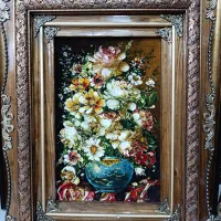 تابلو فرش دستبافت گل،کادویی ارزنده،فروشگاه ماندگار