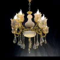 لوسترالماسی کایت برنجی شش۶+دو۲- جا‌لامپ سرپیچjk56j