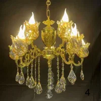 لوستر برنجی هشت شعله