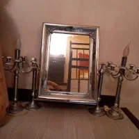 آینه و شمعدان  نو.بدون شکستگی یا خط و خش|آینه|اصفهان, شیخ اشراق|دیوار
