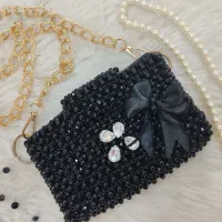 کیف دستی دست دوز مجلسی کریستالی