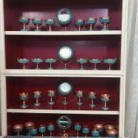 تعدادی ظروف فیروزه کوبی|صنایع دستی و سایر لوازم تزئینی|اصفهان, سرچشمه|دیوار