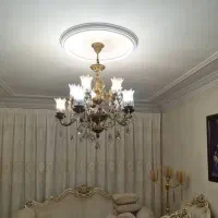 لوستر برنج رنگ برنز۵شاخه ده لاله درجه یک نو نو