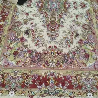فرش دستباف ۶ متری گل ابریشم تبریز جفت
