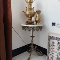 ساعت برنز با سماور و پایه برنز|صنایع دستی و سایر لوازم تزئینی|نورآباد ممسنی, |دیوار
