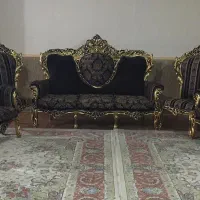 مبل سالم بدون زدگی ۷نفره دوتا صندلی میزبان