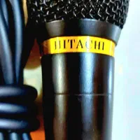 میکروفن ژاپنی هیتاچی همراه سیم و سوکت ژاپن.
