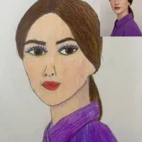 نقاشی چهره به انیمه ای