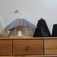 آباژور و لوستر و پرده