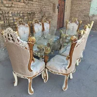 میز ناهار خوری هشت نفره در حد نو