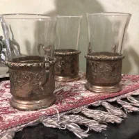 سماور گازی و ۶ عدد استکان و پایه ورشو|سماور، چایساز، قهوهساز|لوندویل, |دیوار