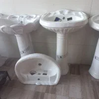 سنگ توالت و روشویی با پایه ترک دار