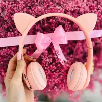 هدفون بیسیم بلوتوثی گربه ای چراغدار نو وآکبند|پخش‌کننده همراه|تبریز, |دیوار