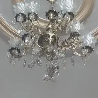 دوعدد لوستر ۵ شاخه تمام برنجی